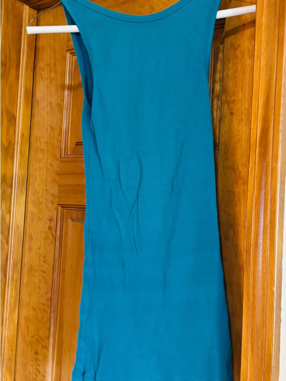 GAP Teal Ribbed Racerback Tank - Picture 6 of 6